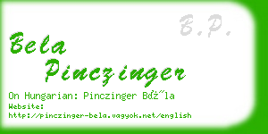 bela pinczinger business card